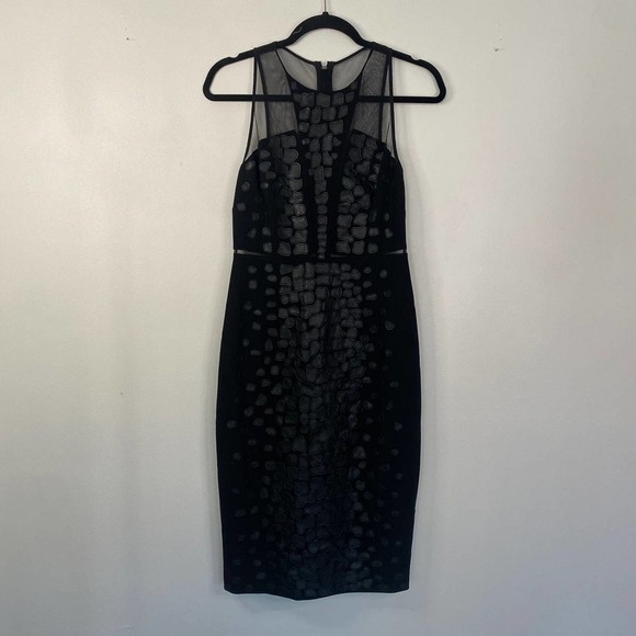 Sachin + Babi Kamala Faux Leather Patterned Dress Women's Size 4